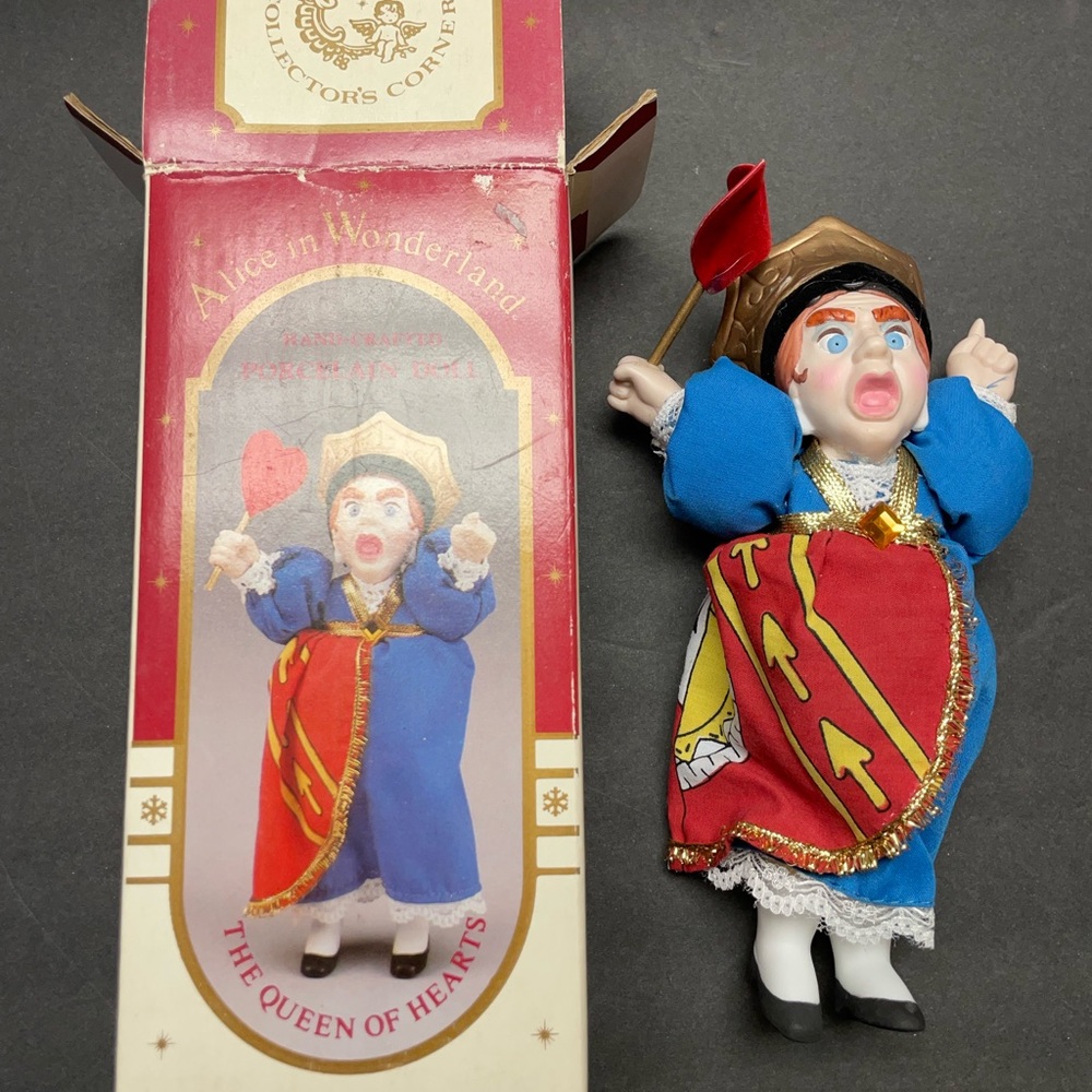 Kurt Adler Queen of Hearts Ornament with Blue and Red Accents w/box